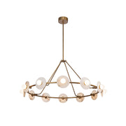 Ilirila Modern Elegance Alabaster Glass Chandelier - Lamp Copper