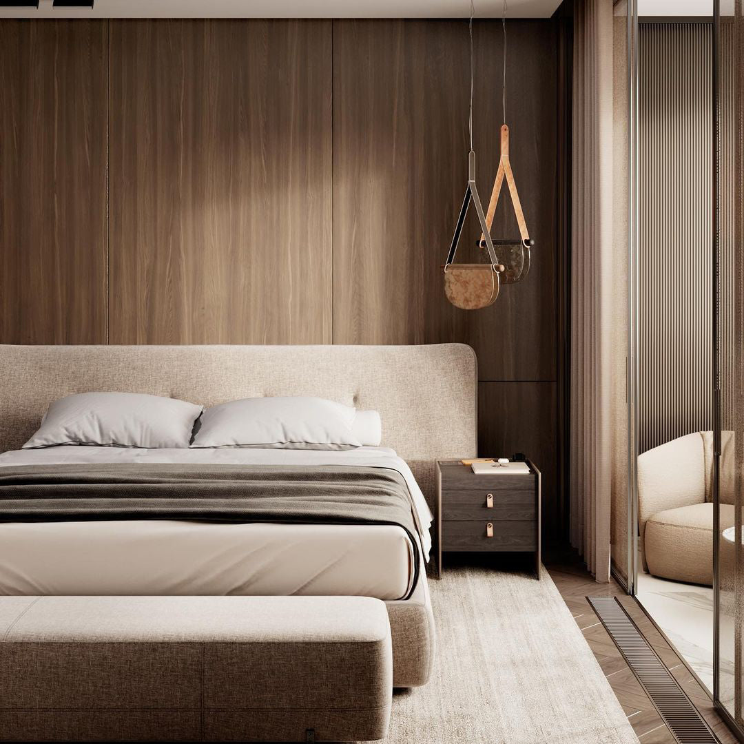 Knack Art Modern Minimalist Glass Metal Pendant Lamp - Lamp Copper
