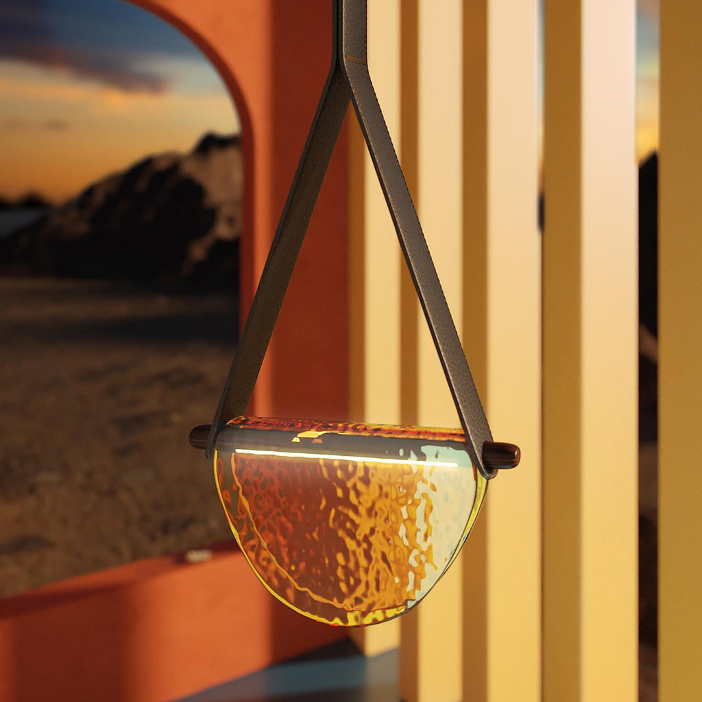 Knack Art Modern Minimalist Glass Metal Pendant Lamp - Lamp Copper