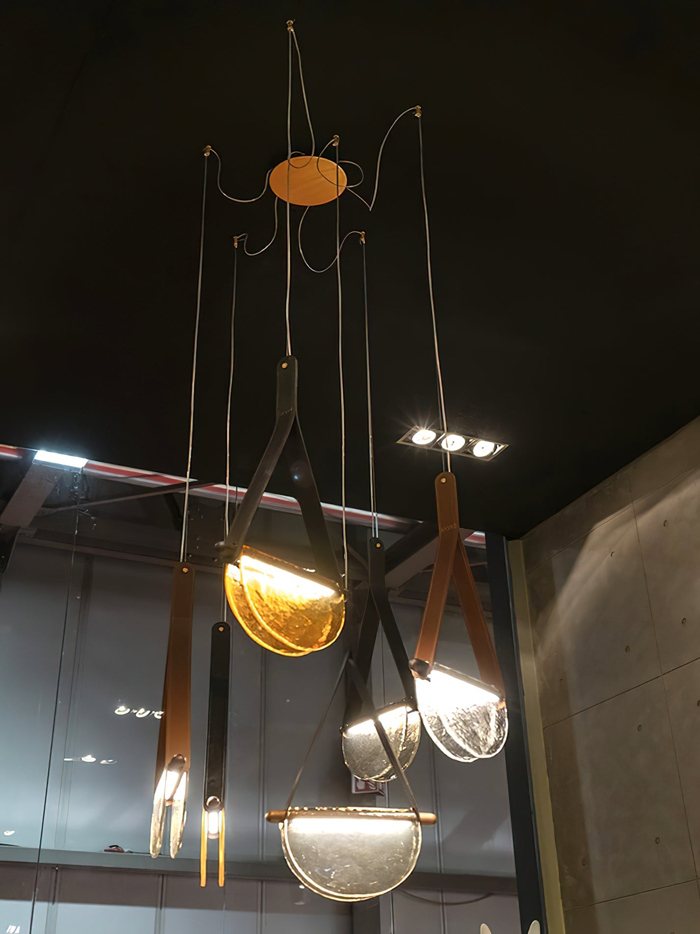Knack Art Modern Minimalist Glass Metal Pendant Lamp - Lamp Copper