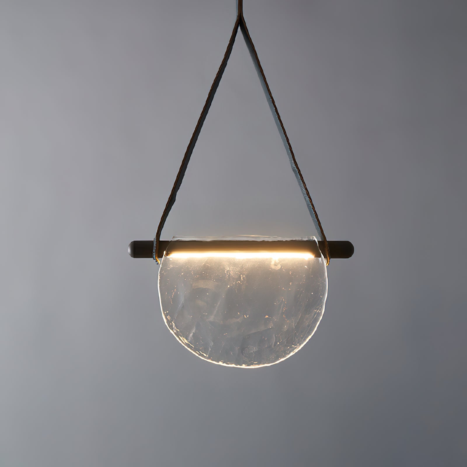 Knack Art Modern Minimalist Glass Metal Pendant Lamp - Lamp Copper