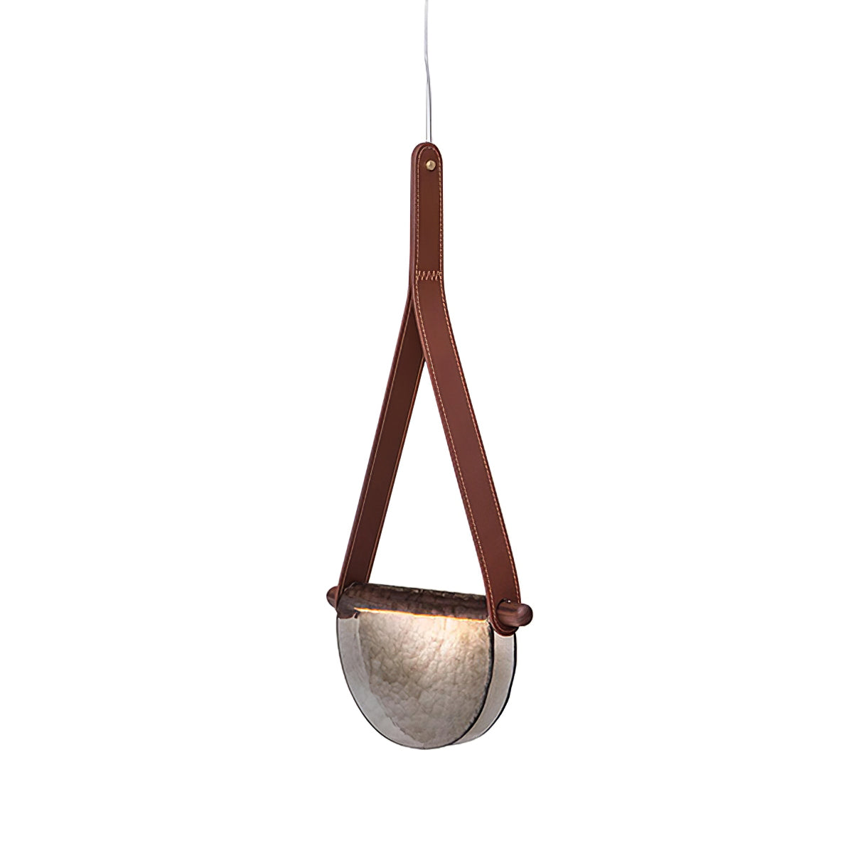 Knack Art Modern Minimalist Glass Metal Pendant Lamp - Lamp Copper