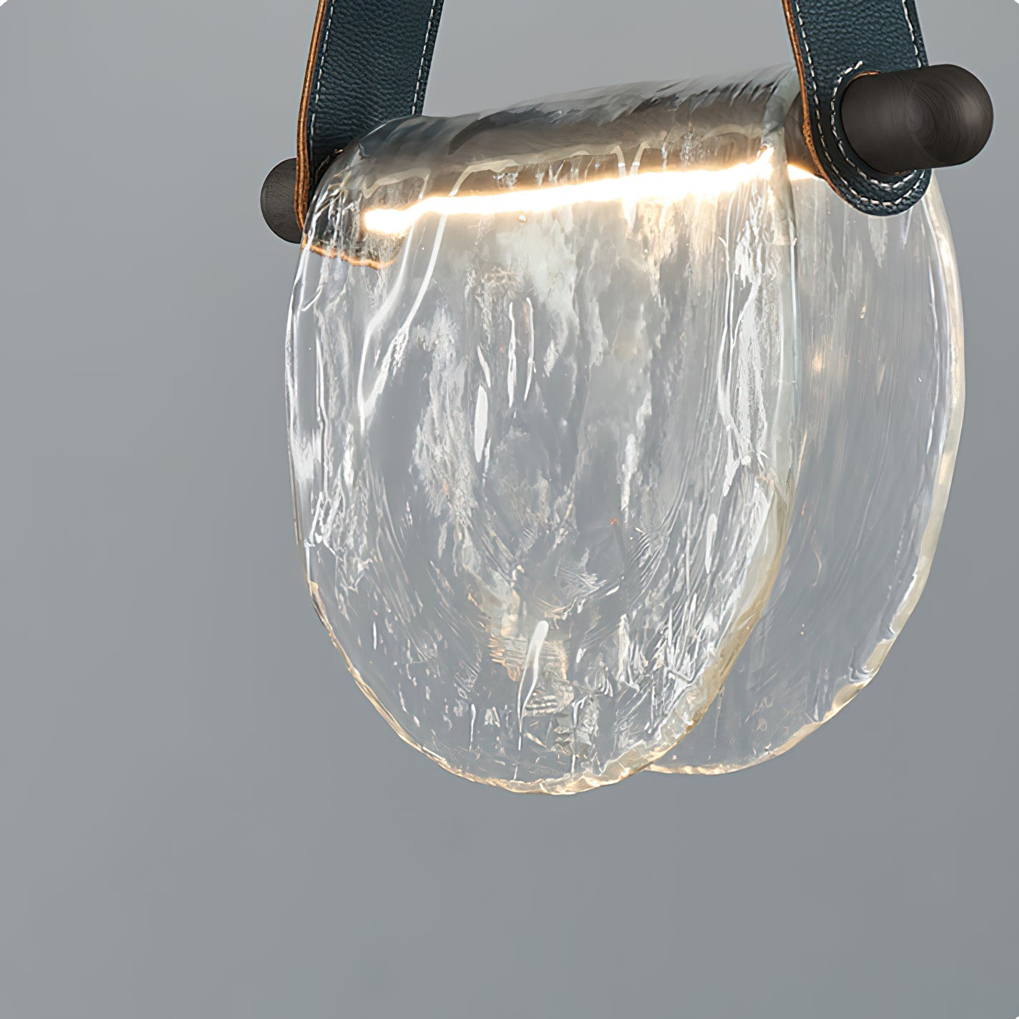 Knack Art Modern Minimalist Glass Metal Pendant Lamp - Lamp Copper