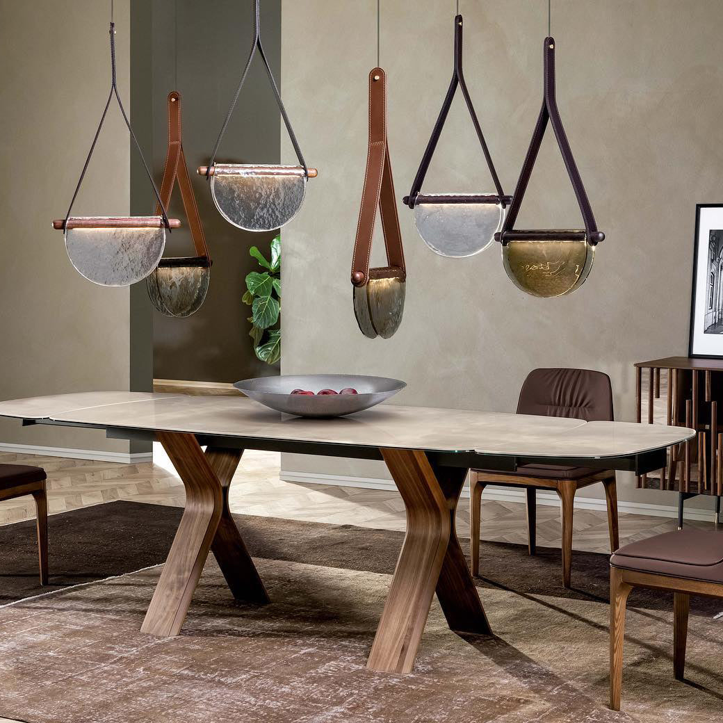 Knack Art Modern Minimalist Glass Metal Pendant Lamp - Lamp Copper