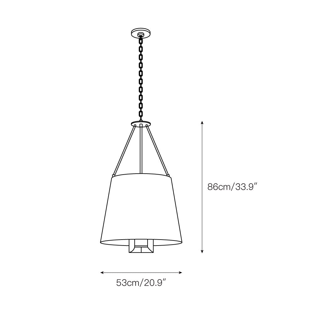 Loom Vintage Industrial Brass Fabric Pendant Lamp - Lamp Copper