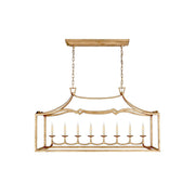 Ripple Modern Minimalist Classic Linear Brass Metal Chandelier - Lamp Copper