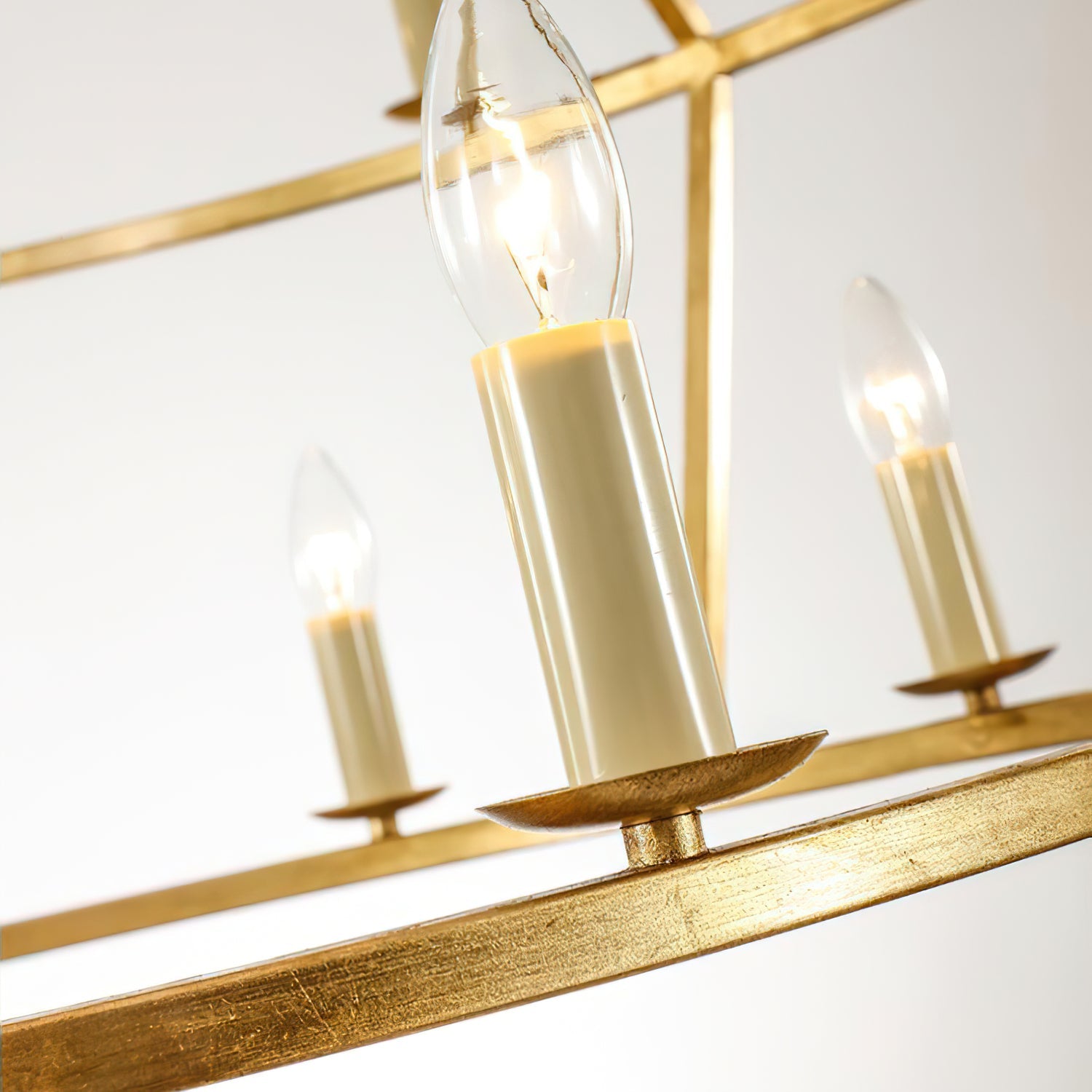 Spark Two-Tiered Ring Metal Plastic Chandelier - Lamp Copper