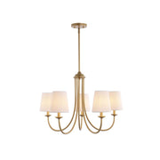 Trill Vintage Industrial Brass Metal Fabric Chandelier - Lamp Copper