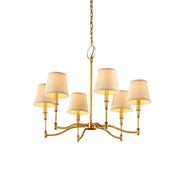 Unfold Vintage Traditional Brass Fabric Metal Chandelier - Lamp Copper
