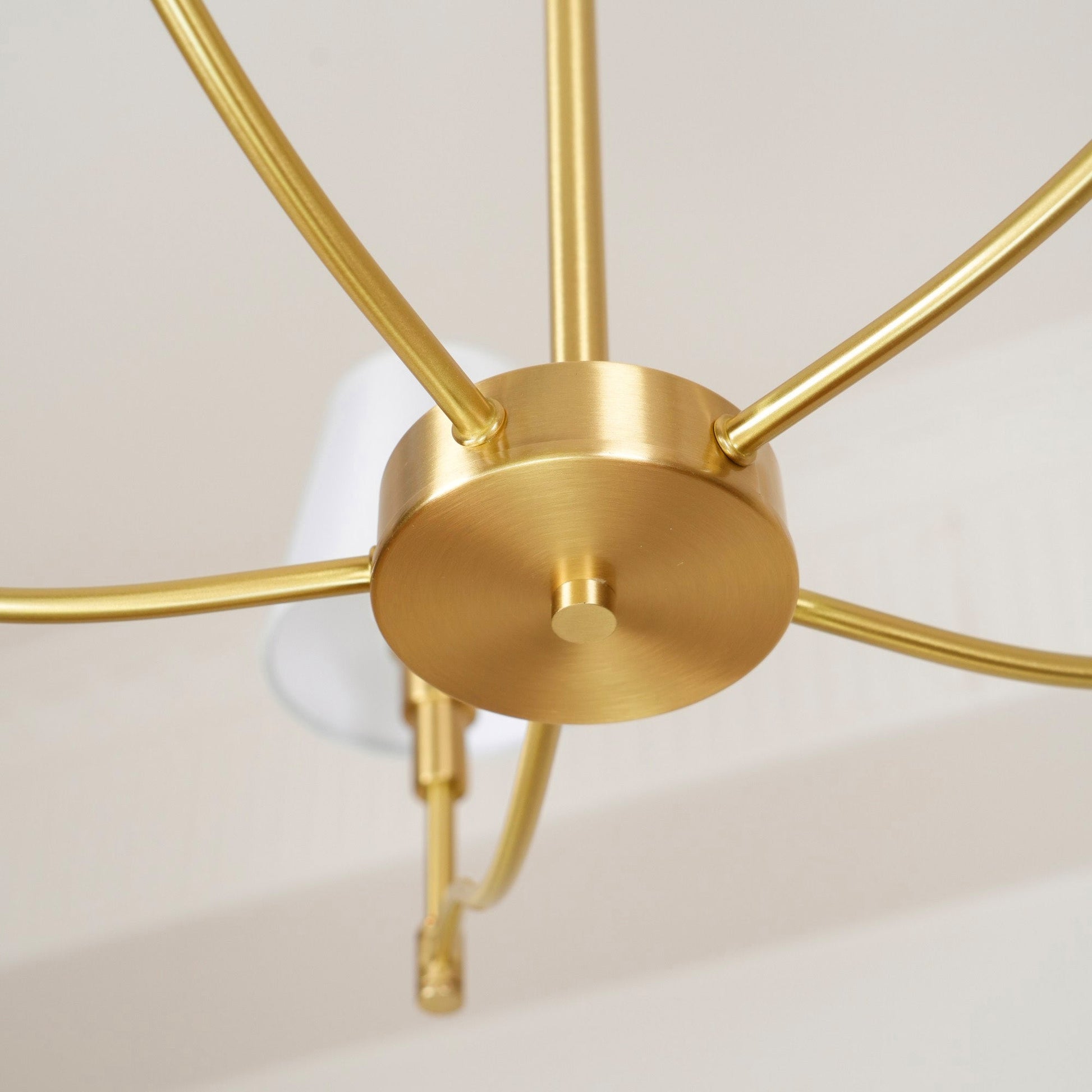 Unfold Vintage Traditional Brass Fabric Metal Chandelier - Lamp Copper
