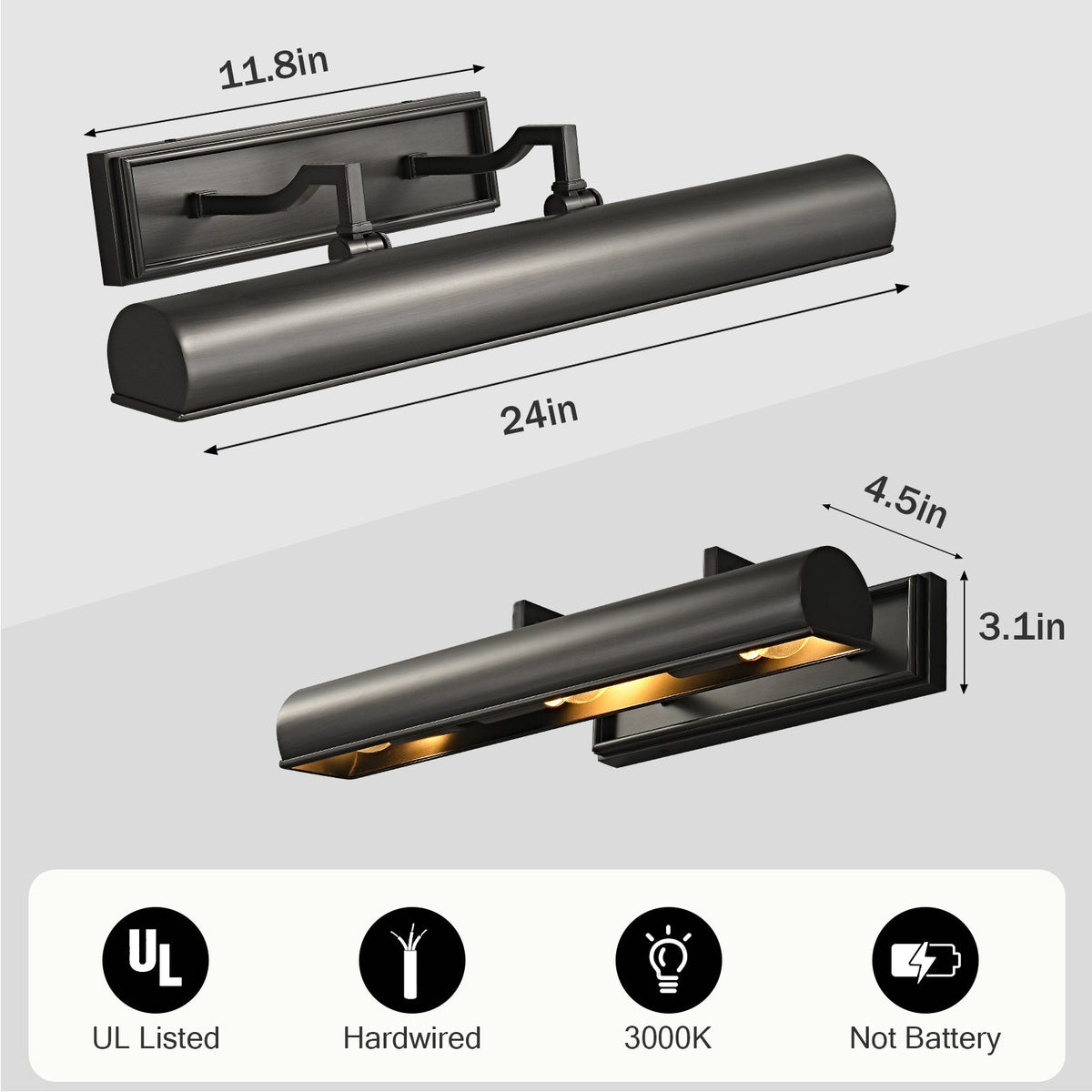 Rocco Picture Light Black