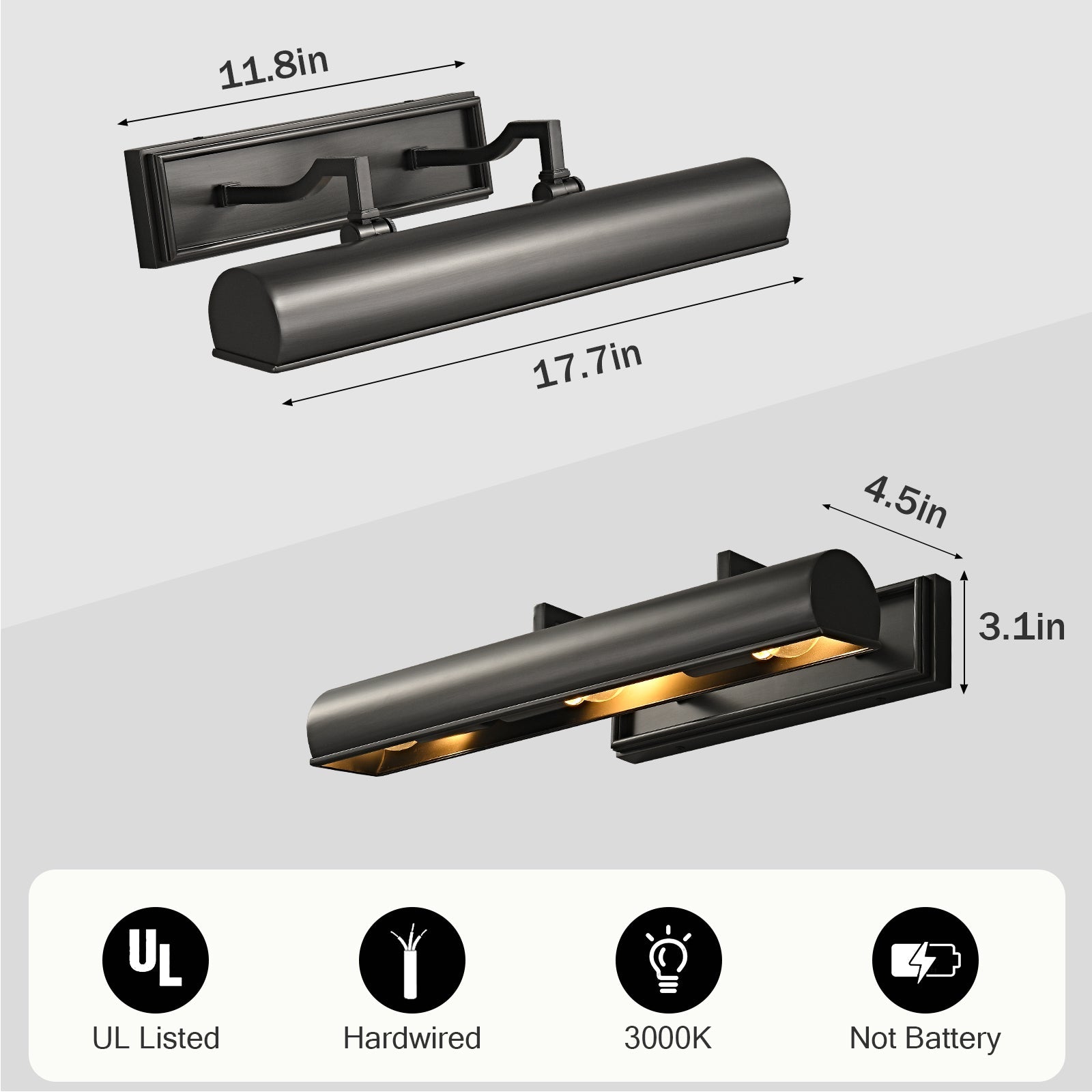 Rocco Picture Light Black