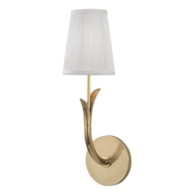 Elys Modern Minimalist Brass Metal Fabric Wall Lamp - Lamp Copper