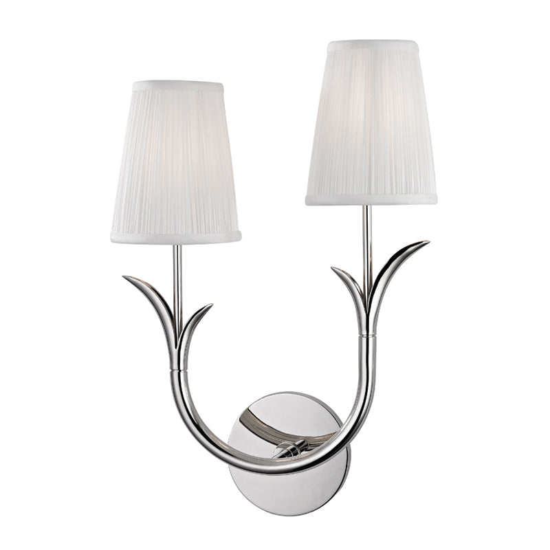 Elys Modern Minimalist Brass Metal Fabric Wall Lamp - Lamp Copper