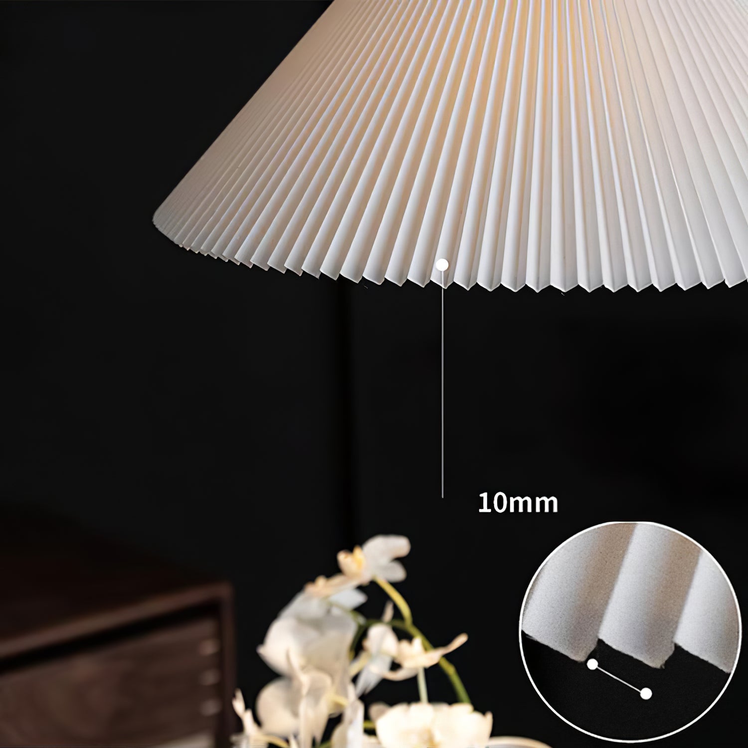 Knell Modern Minimalist Pleated Black Metal Plastic Pendant Lamp - Lamp Copper