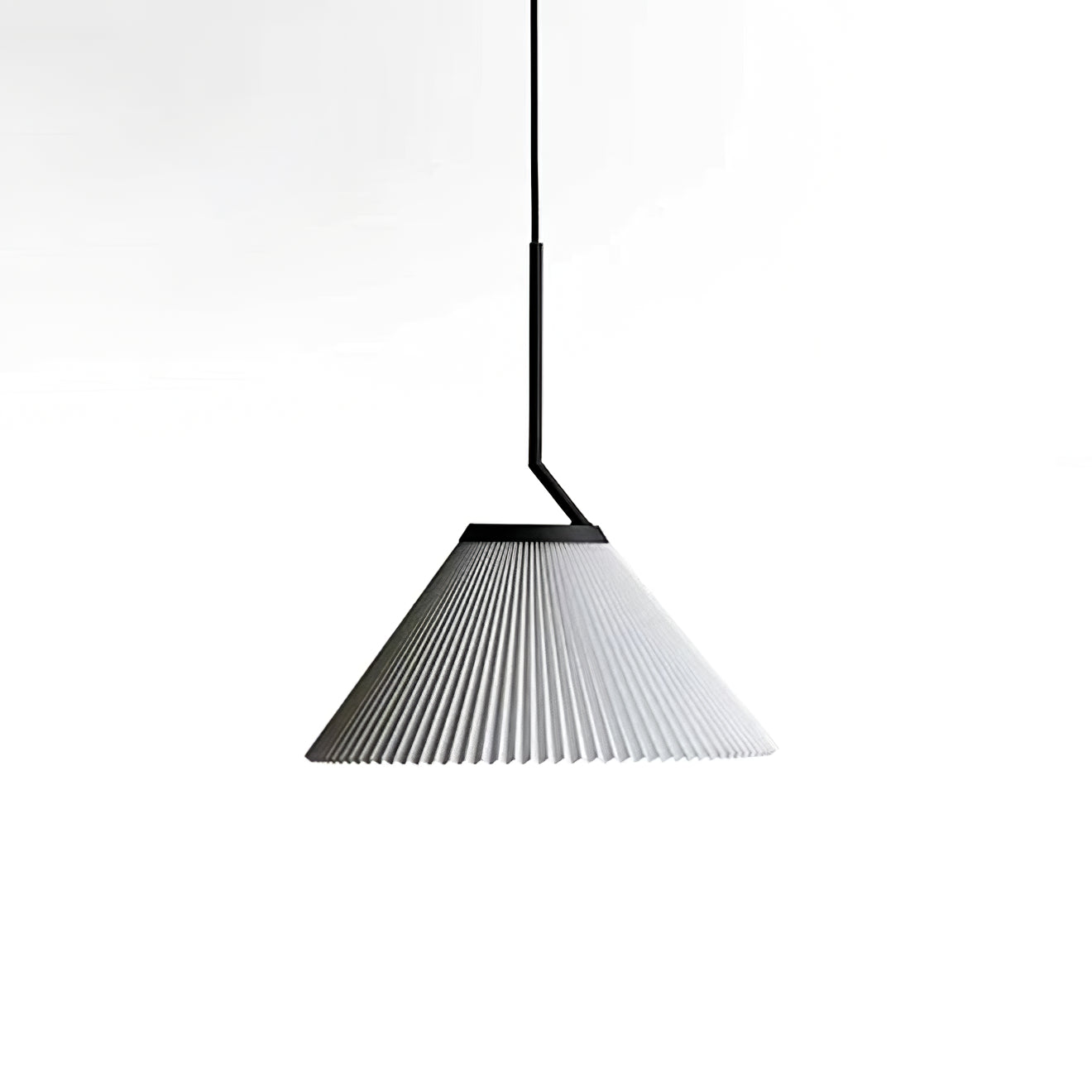 Knell Modern Minimalist Pleated Black Metal Plastic Pendant Lamp - Lamp Copper