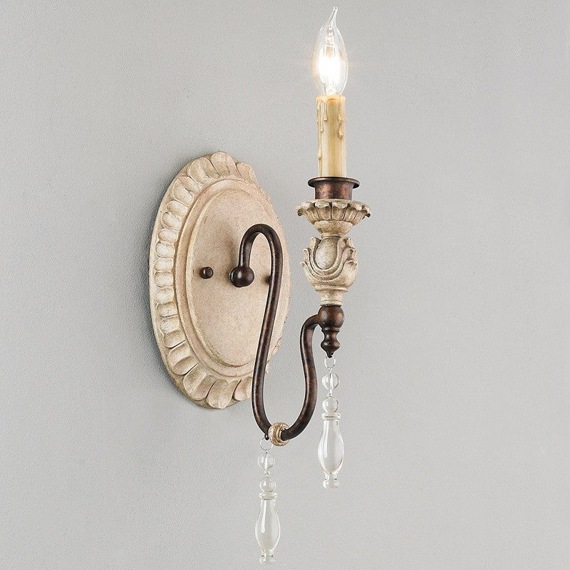 Quell Vintage Industrial Antique Wood Metal Wall Lamp - Lamp Copper