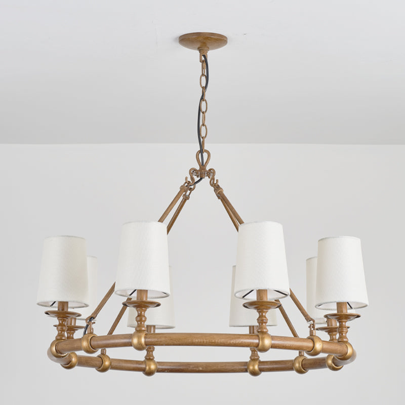 Unite Vintage Industrial Round Gold Metal Chandelier - Lamp Copper