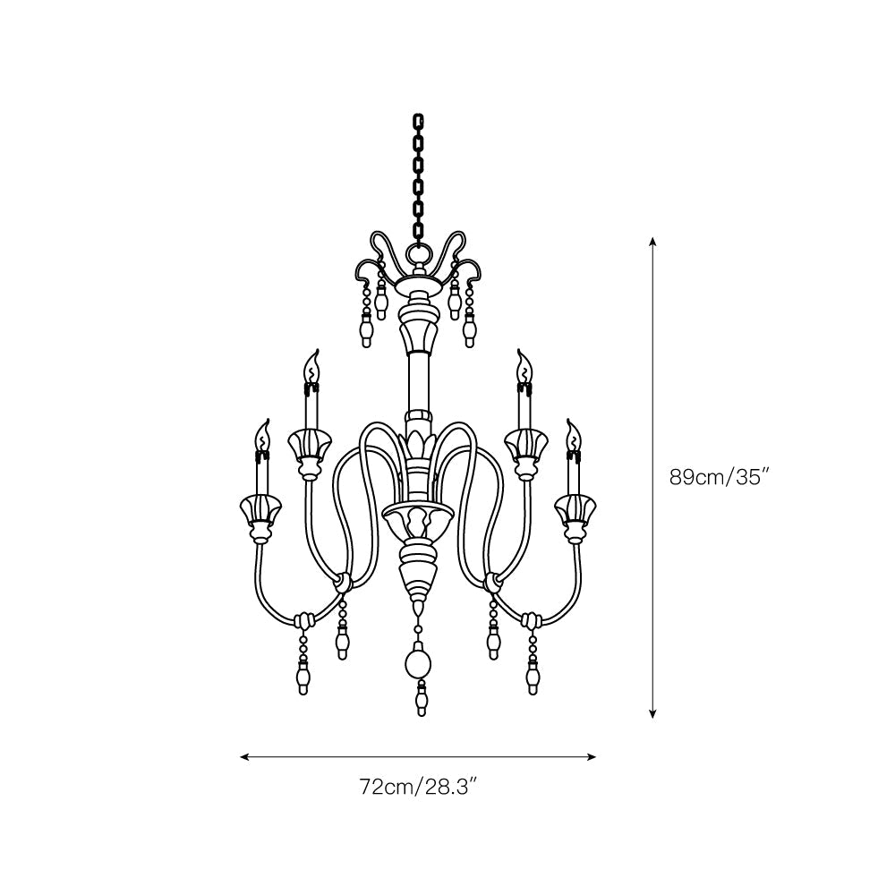 Epoch Postmodern Luxury Wood Metal Chandelier - Lamp Copper