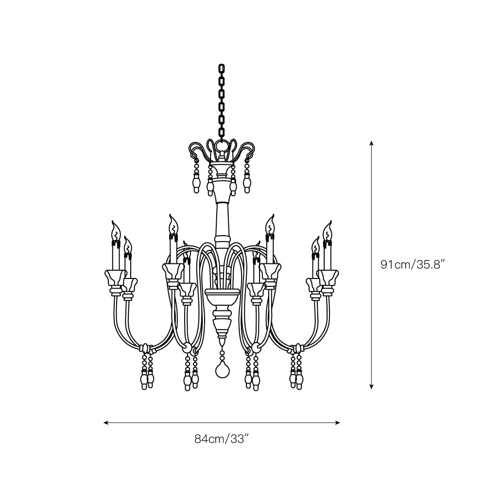 Epoch Postmodern Luxury Wood Metal Chandelier - Lamp Copper
