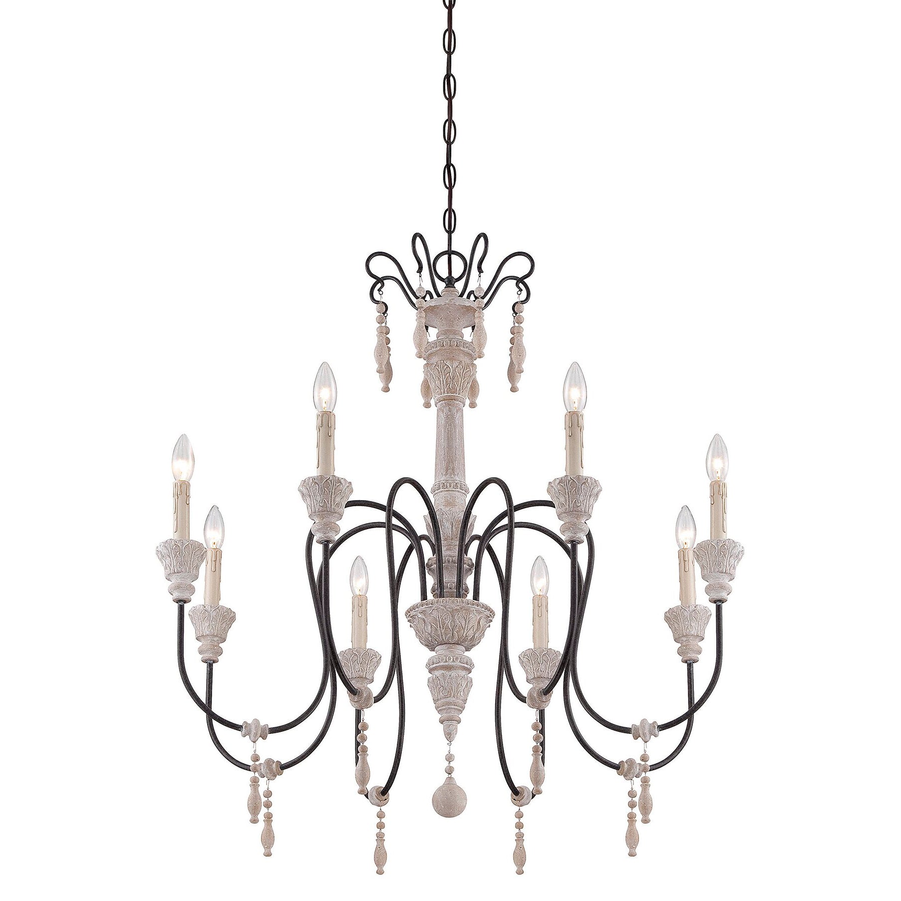 Epoch Postmodern Luxury Wood Metal Chandelier - Lamp Copper