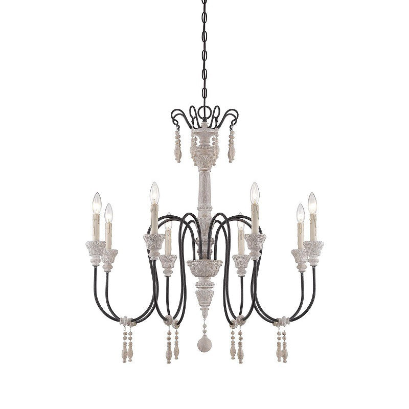 Epoch Postmodern Luxury Wood Metal Chandelier - Lamp Copper