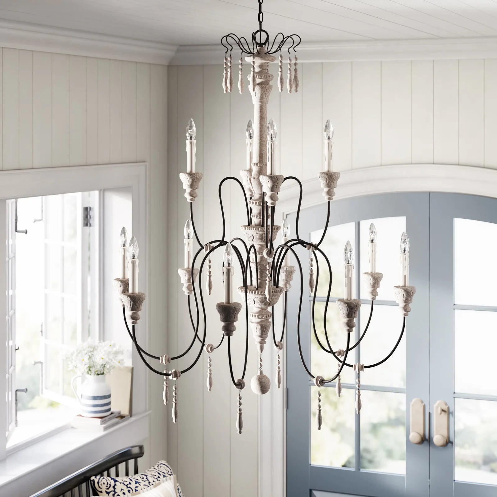 Epoch Postmodern Luxury Wood Metal Chandelier - Lamp Copper