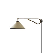 Gild Vintage Plug-in Brass Metal Fabric Wall Lamp - Lamp Copper