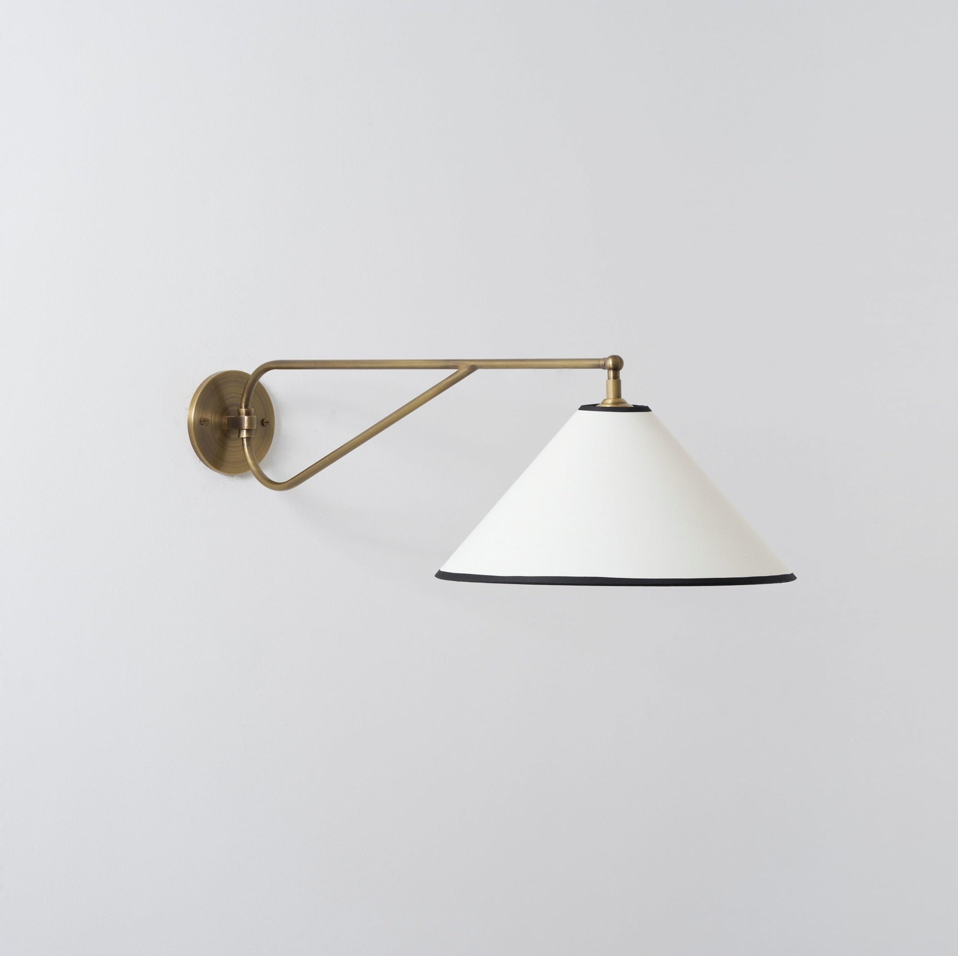 Hymn Vintage Brass Metal Fabric Wall Lamp - Lamp Copper