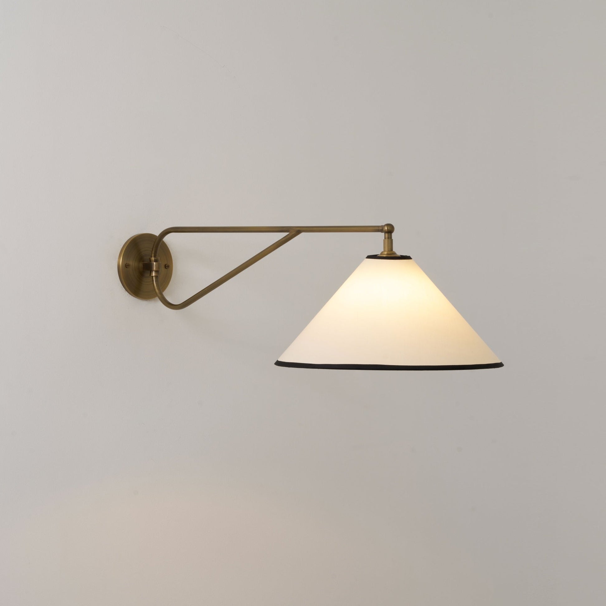 Hymn Vintage Brass Metal Fabric Wall Lamp - Lamp Copper