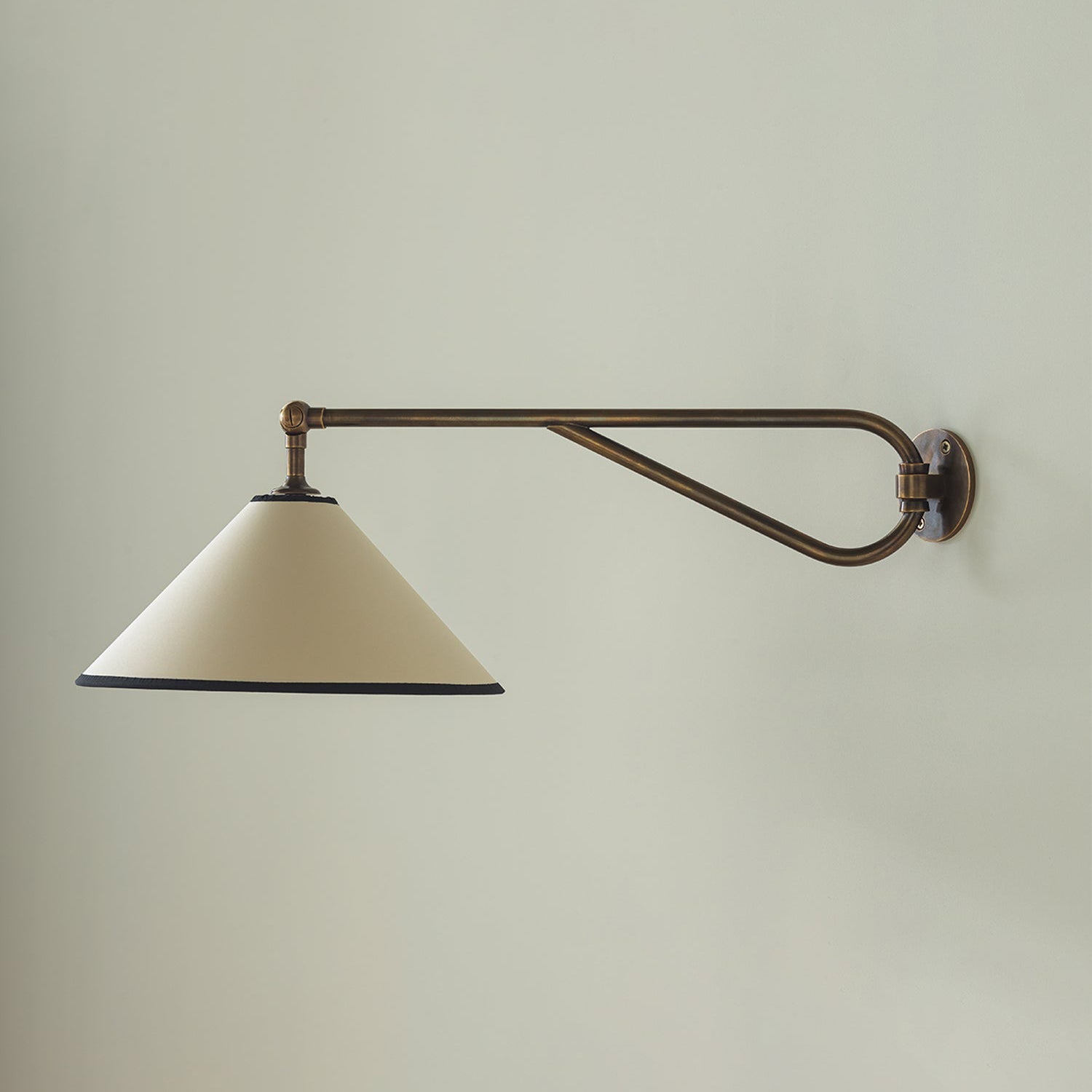 Hymn Vintage Brass Metal Fabric Wall Lamp - Lamp Copper