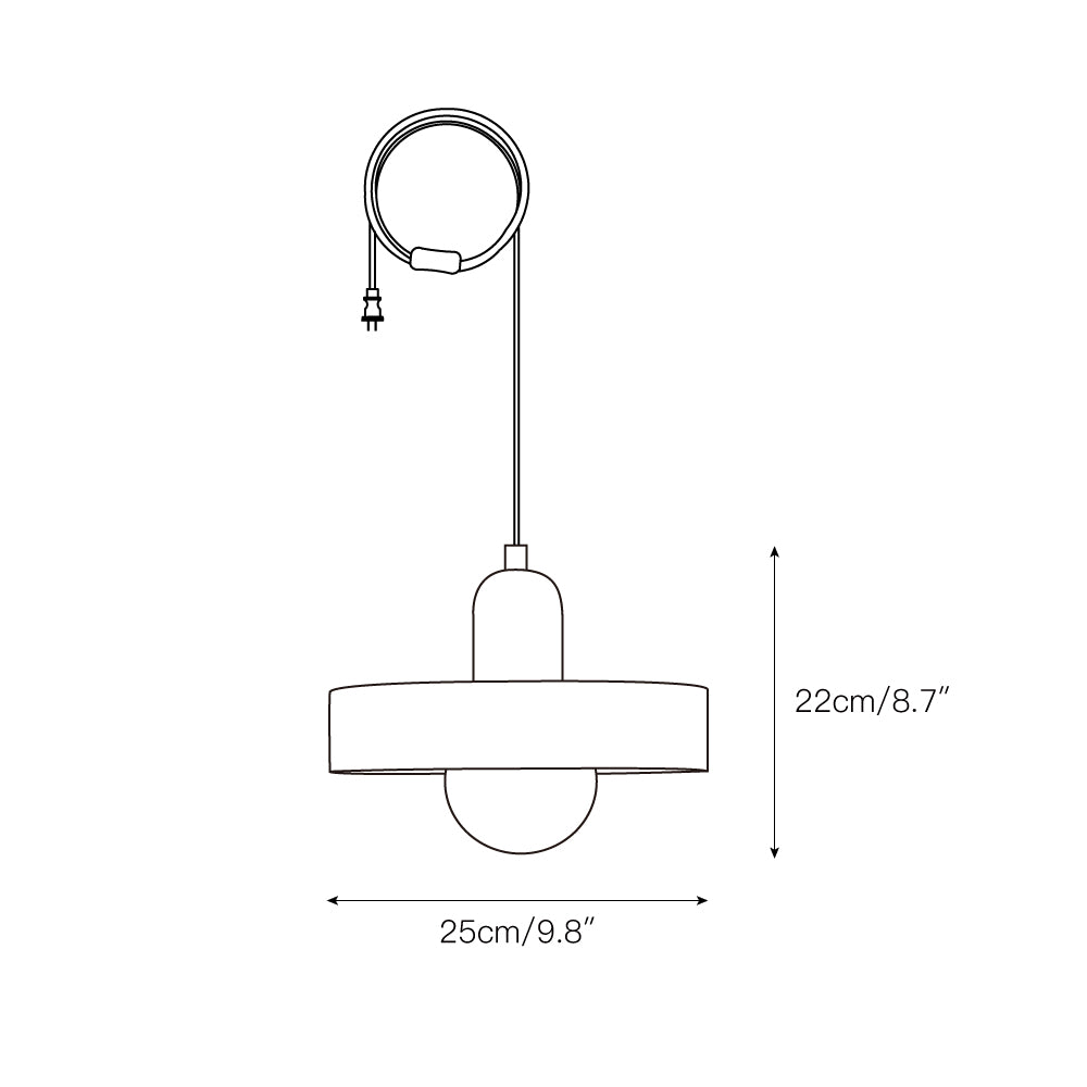 Jovial Minimalist Disc Orb Swag Glass Lights - Lamp Copper