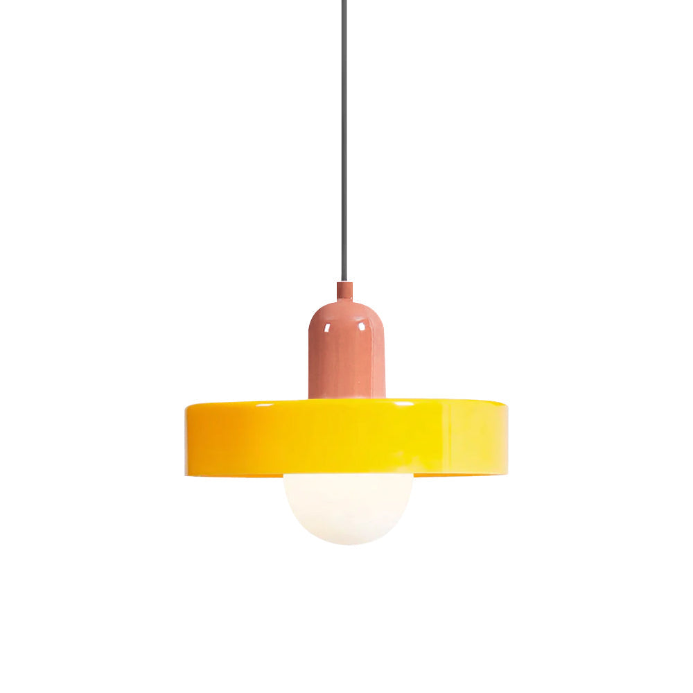 Ideal Modern Minimalist Disc Orb Glass Pendant Lamp - Lamp Copper