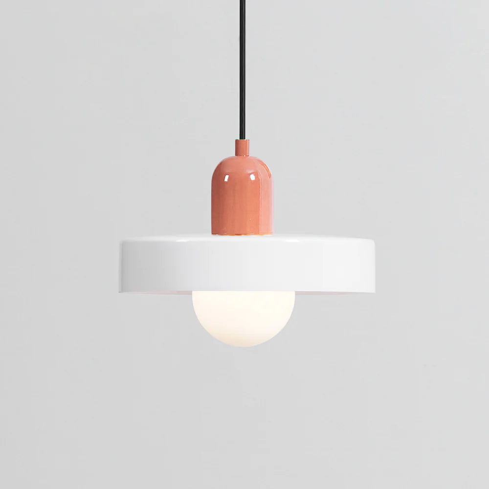 Ideal Modern Minimalist Disc Orb Glass Pendant Lamp - Lamp Copper