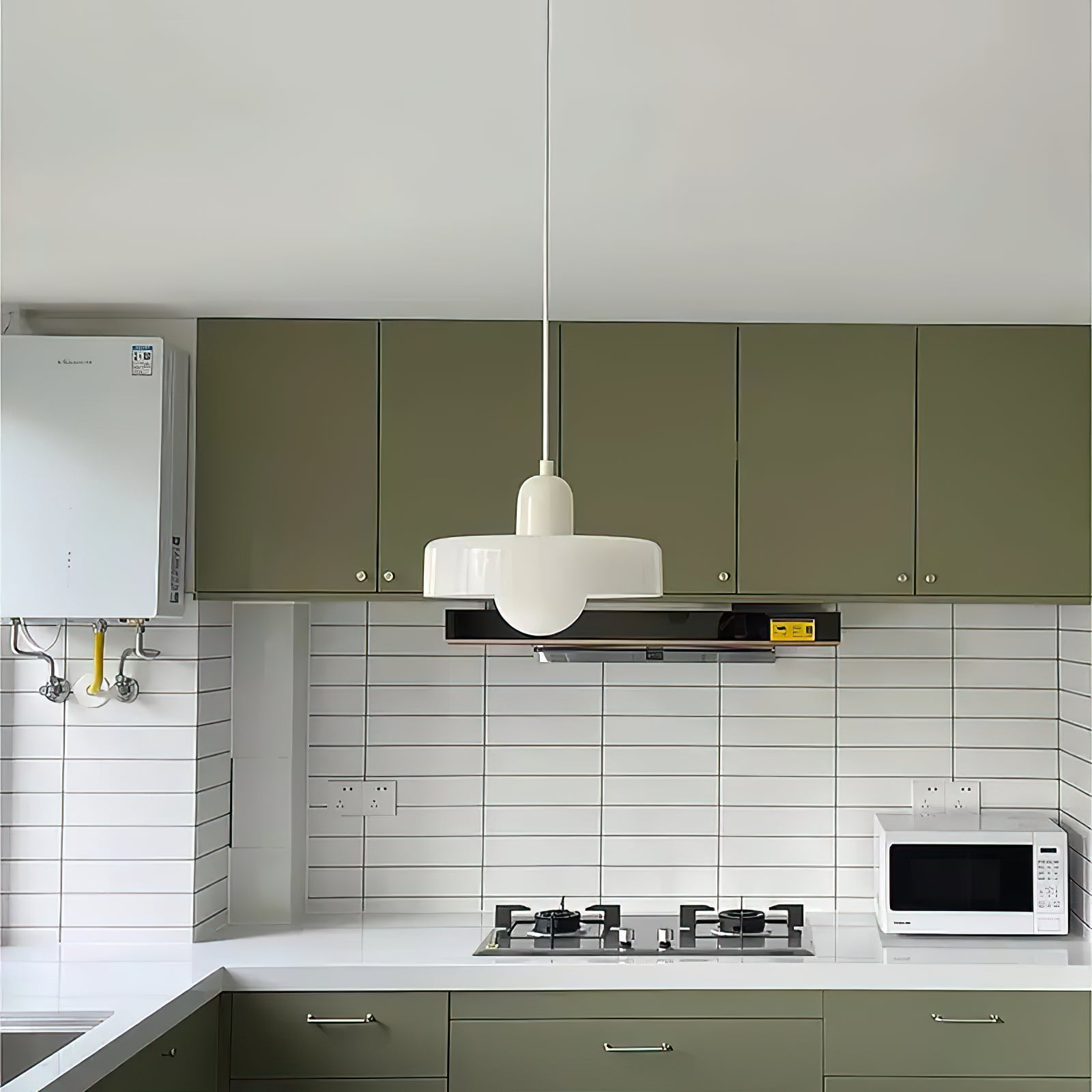 Ideal Modern Minimalist Disc Orb Glass Pendant Lamp - Lamp Copper
