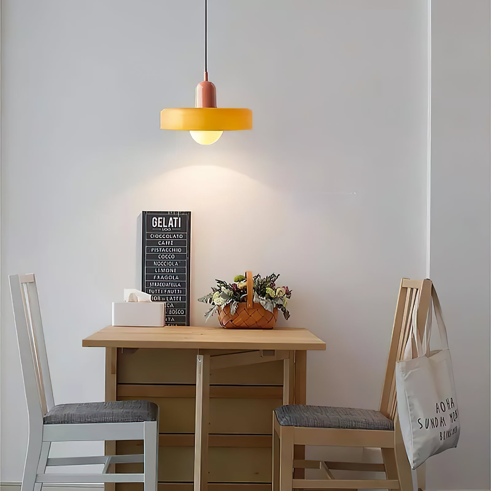 Ideal Modern Minimalist Disc Orb Glass Pendant Lamp - Lamp Copper