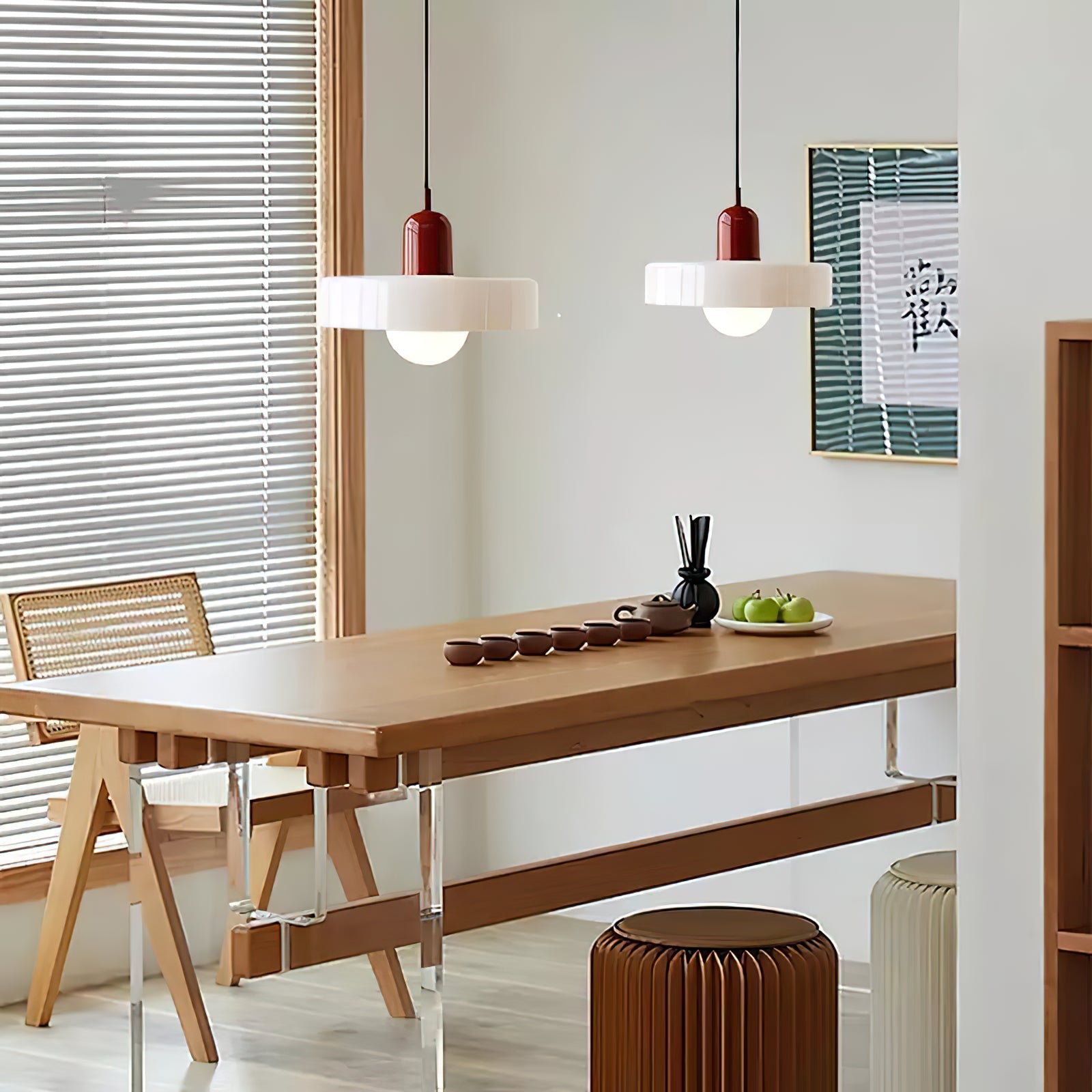 Ideal Modern Minimalist Disc Orb Glass Pendant Lamp - Lamp Copper