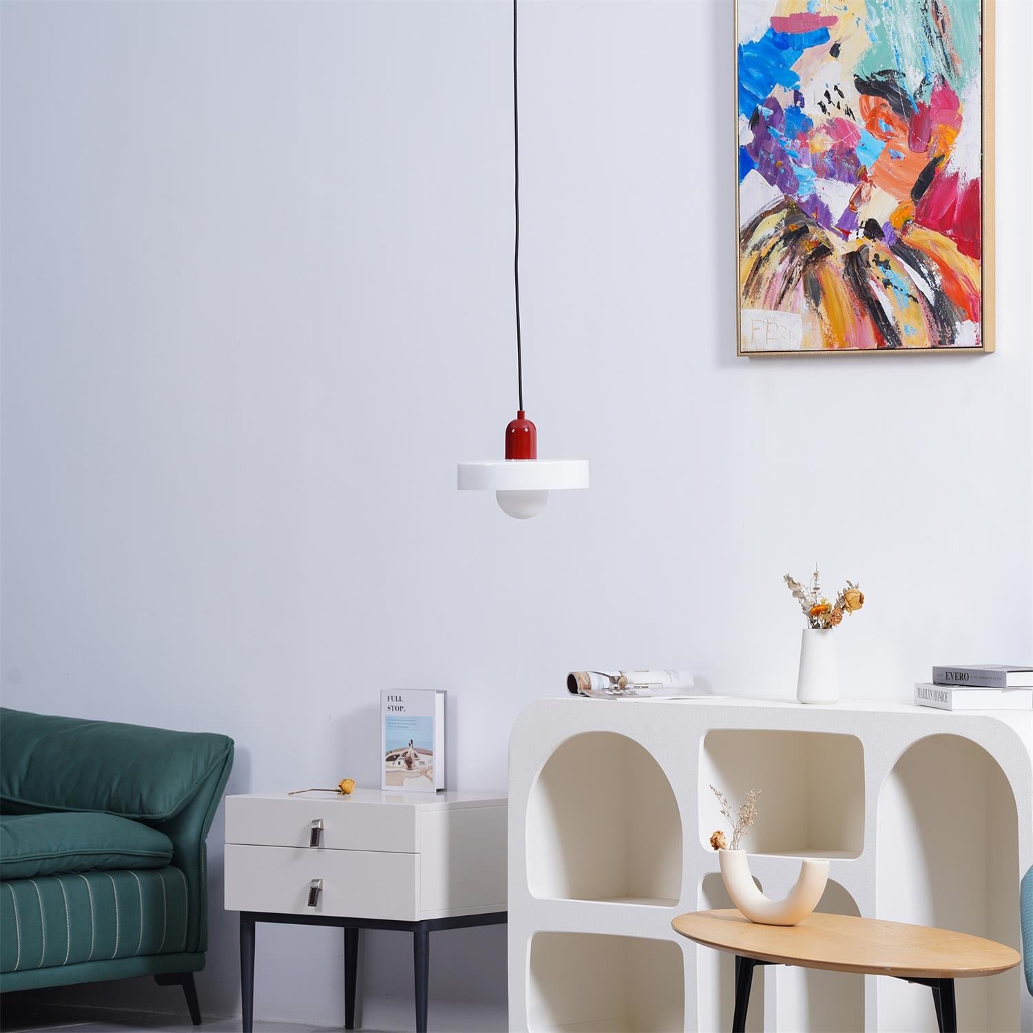 Ideal Modern Minimalist Disc Orb Glass Pendant Lamp - Lamp Copper