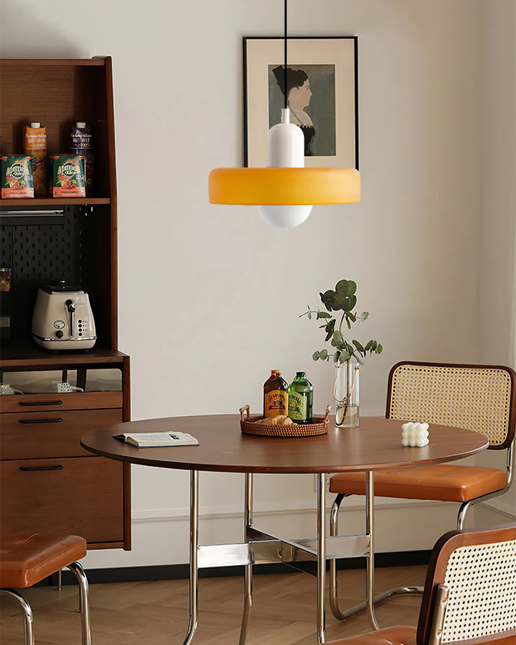 Ideal Modern Minimalist Disc Orb Glass Pendant Lamp - Lamp Copper
