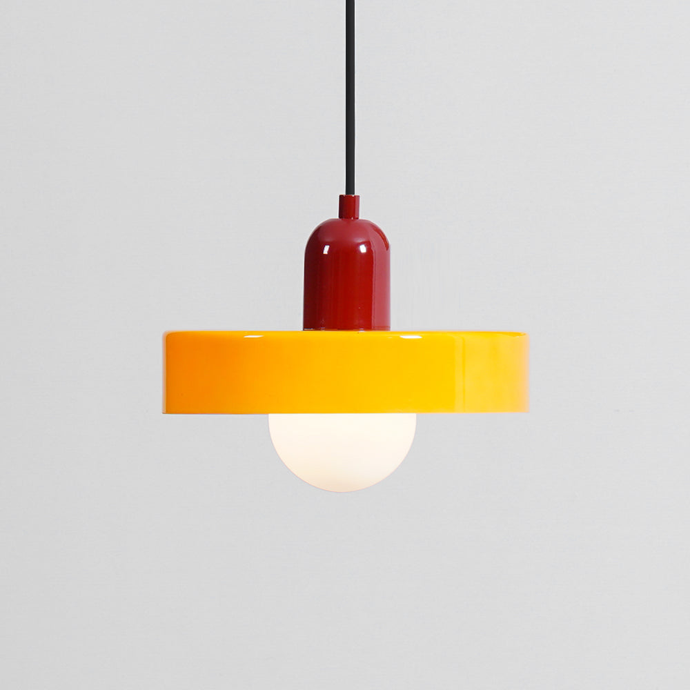 Ideal Modern Minimalist Disc Orb Glass Pendant Lamp - Lamp Copper