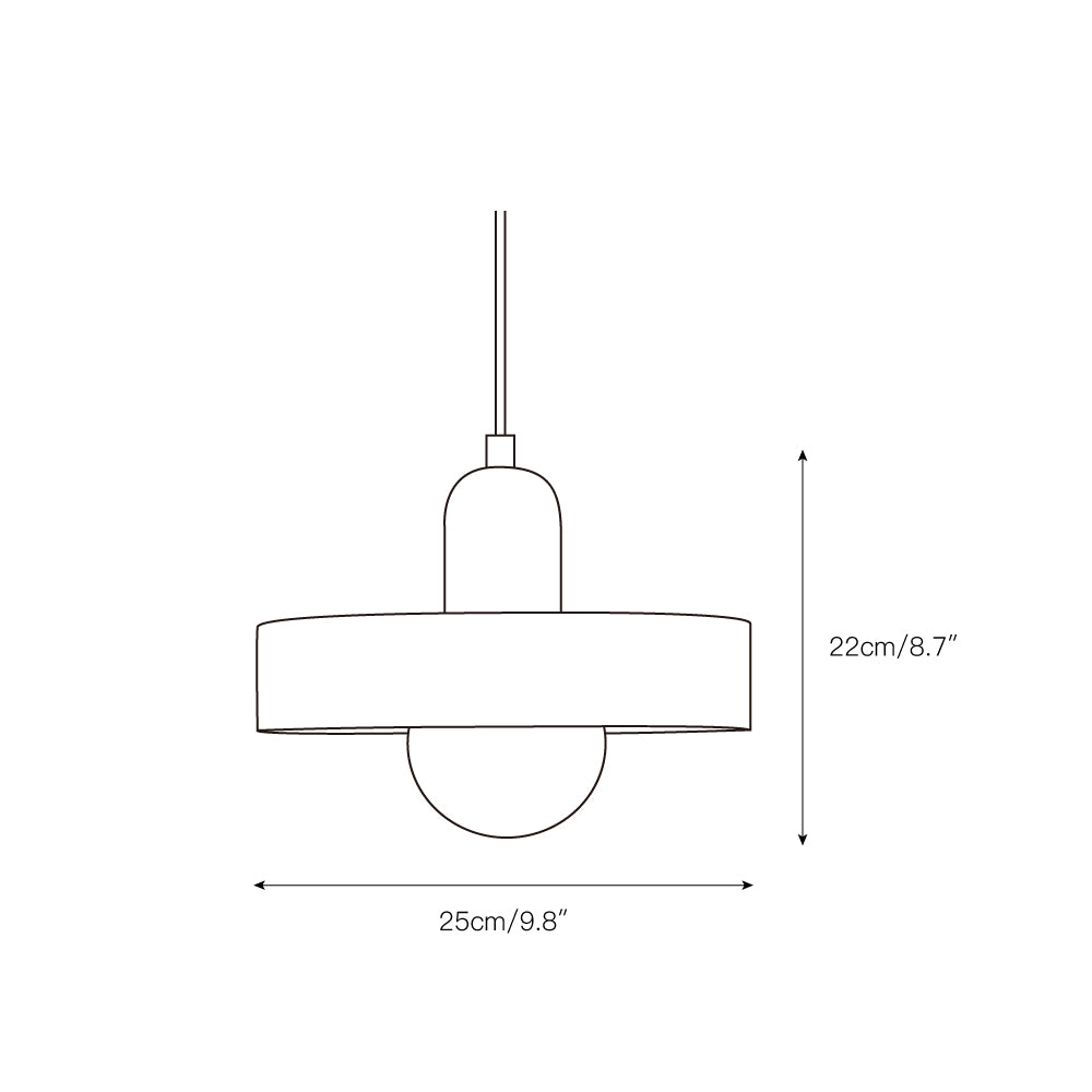 Ideal Modern Minimalist Disc Orb Glass Pendant Lamp - Lamp Copper