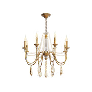 Mote Postmodern Luxury Brass Crystal Chandelier - Lamp Copper