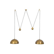 Omen Modern Minimalist Dome Balance Brass Metal Pendant Lamp - Lamp Copper