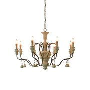 Quartz Postmodern Luxury Country Wooden Metal Chandelier - Lamp Copper