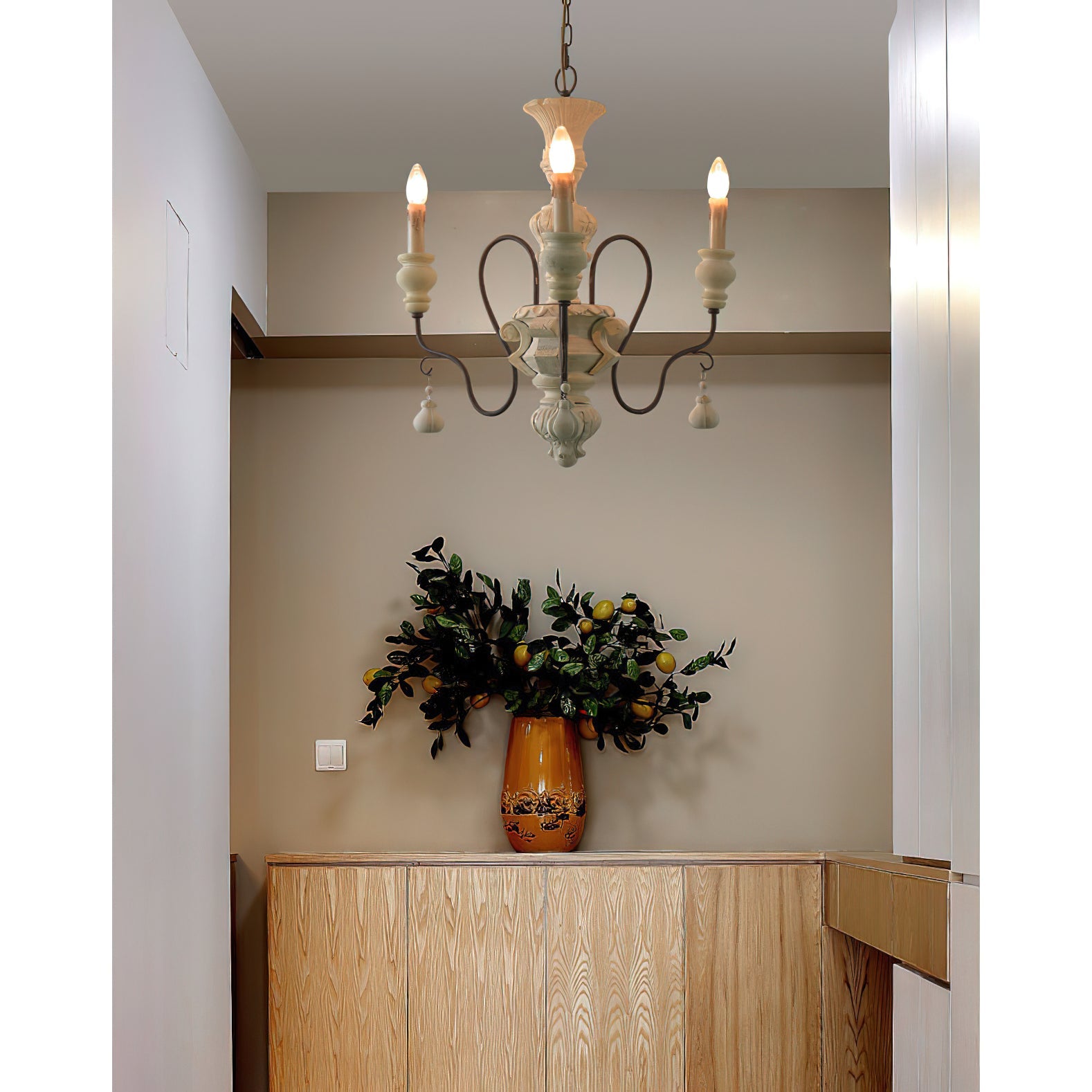 Quartz Postmodern Luxury Country Wooden Metal Chandelier - Lamp Copper