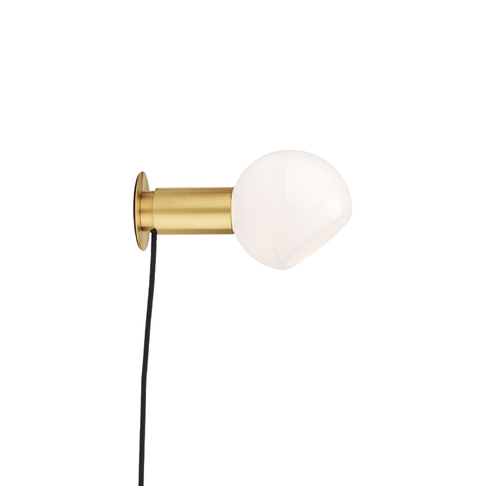 Sole Modern Minimalist Sphere Brass Glass Wall Lamp - Lamp Copper