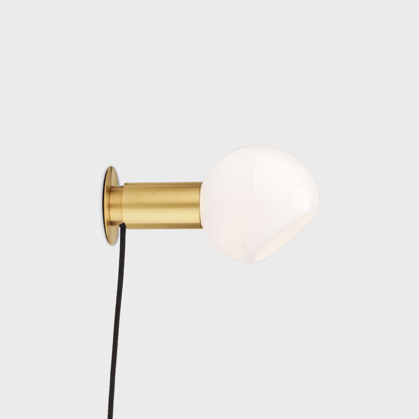Sole Modern Minimalist Sphere Brass Glass Wall Lamp - Lamp Copper