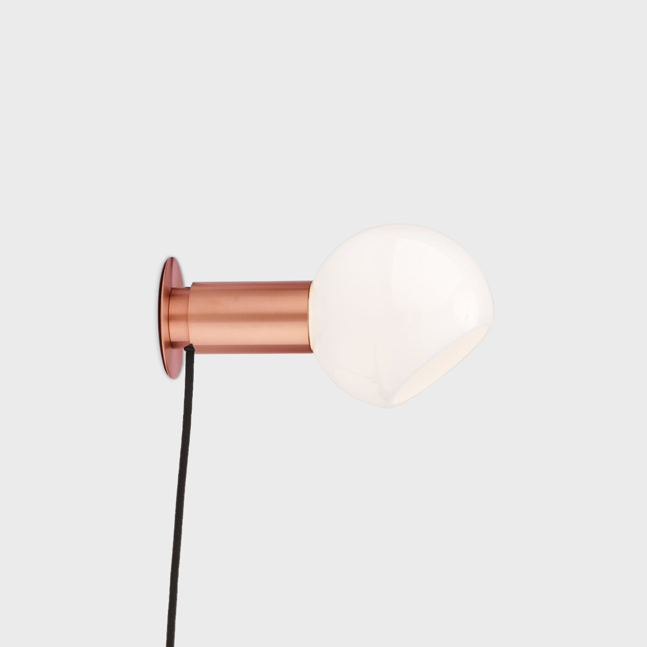 Sole Modern Minimalist Sphere Brass Glass Wall Lamp - Lamp Copper