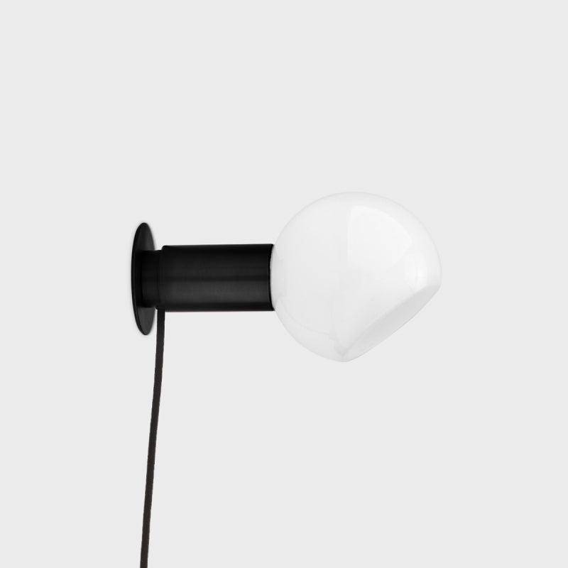 Sole Modern Minimalist Sphere Brass Glass Wall Lamp - Lamp Copper