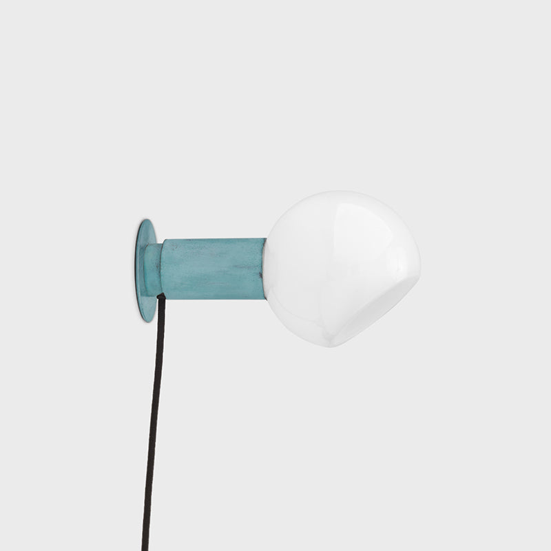 Sole Modern Minimalist Sphere Brass Glass Wall Lamp - Lamp Copper